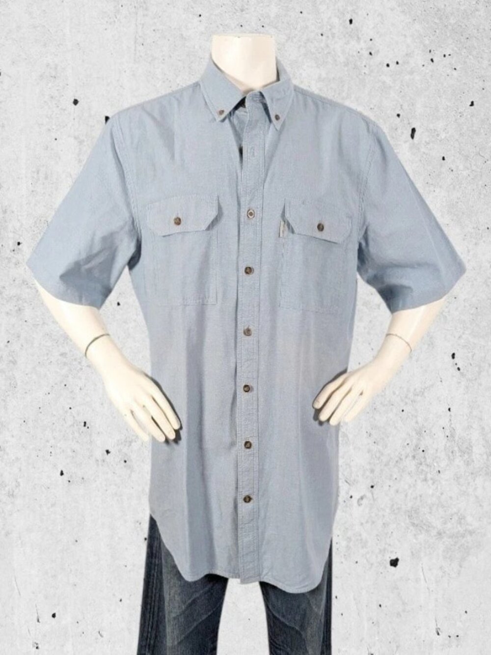 Carhartt Shirt Size XL Tall Relaxed Fit Medium Denim